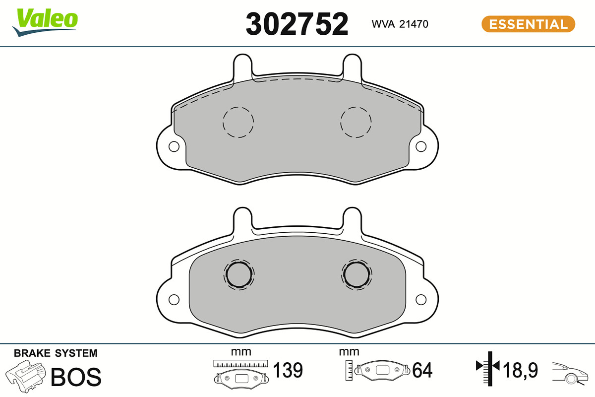 BRAKE PADS FIRST FORD TRANSIT VAN FR